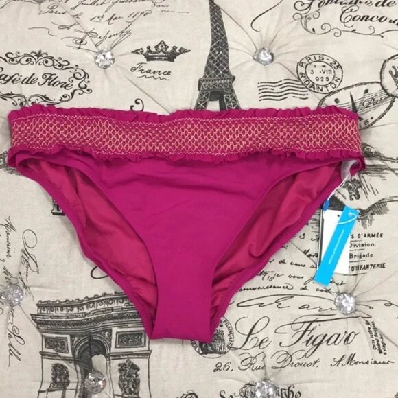 Bleu Rod Beattie Smocked Band Swim Bottom - Picture 2 of 4